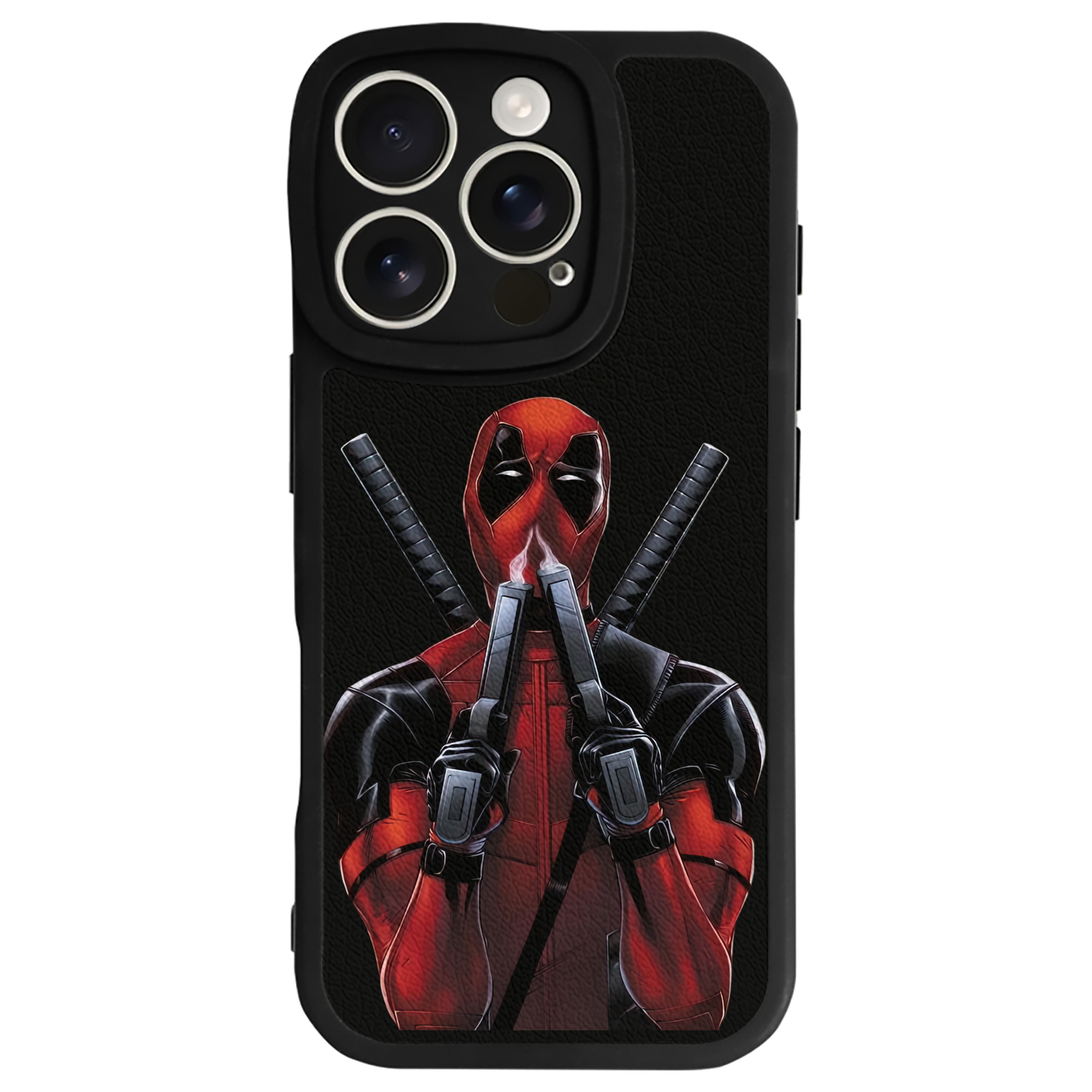（画像用） Deadpool デッドプール 【iPhone 16シリーズ対応】シリコンスマホケース（レザー調） 材質：シリコン